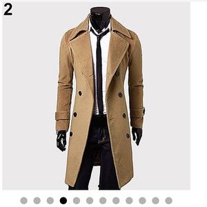 Mens Long Peacoat